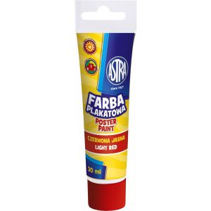 Farba plakatowa Astra, 30ml, czerwona jasna